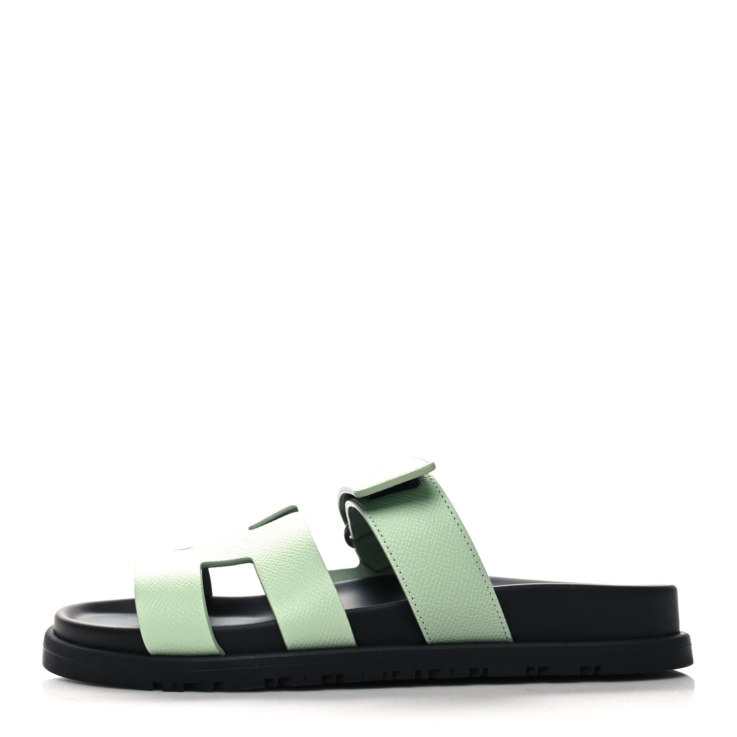 Hermes Epsom Womens Chypre Sandals 37 Vert Jade 1 of 8