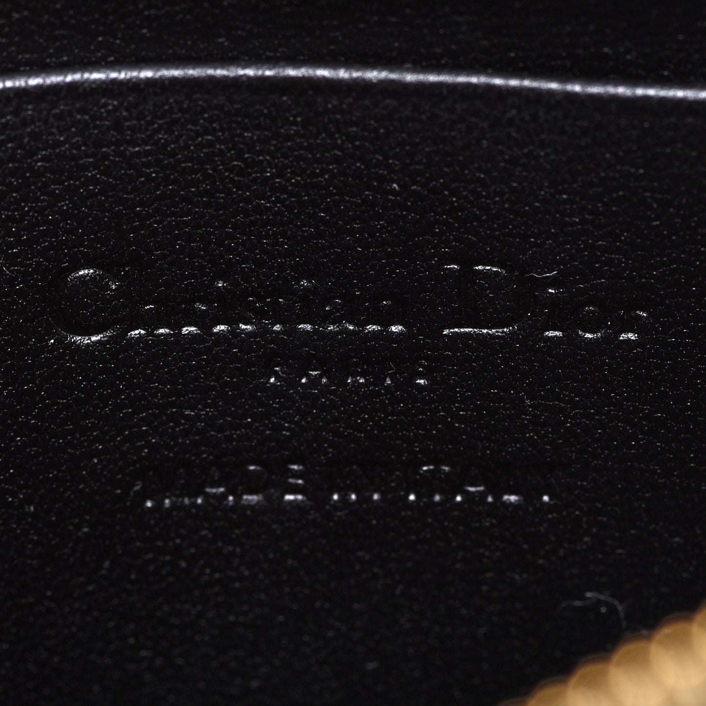 Lambskin Cannage Lady Dior Phone Holder Black