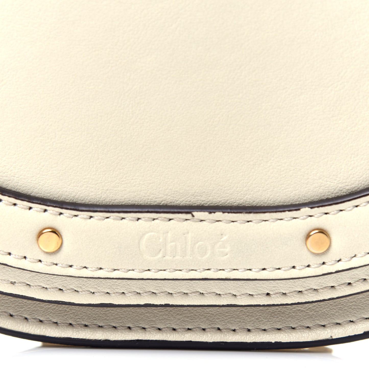 Calfskin Small Nile Bracelet Minaudiere Bag Off White