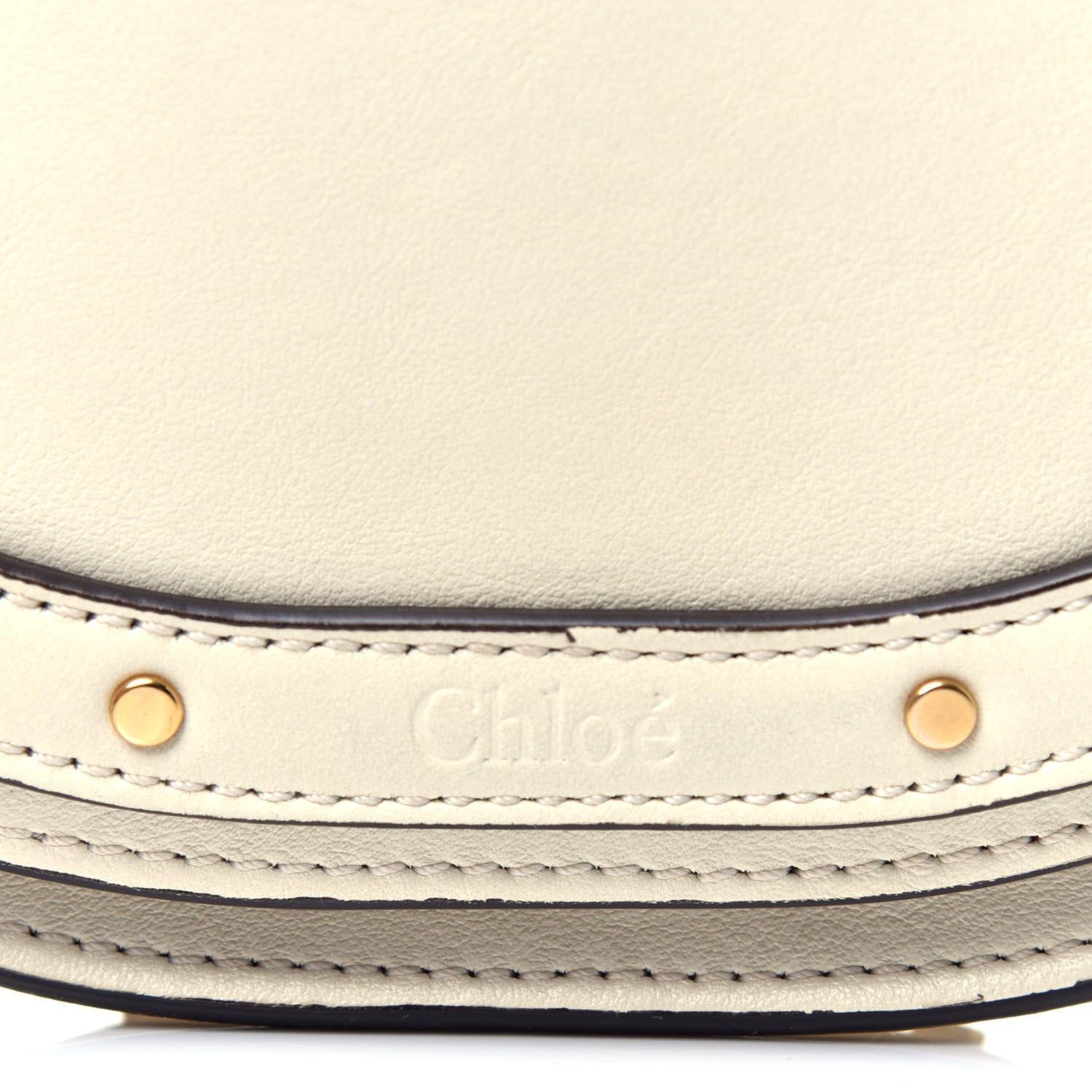 Chloe Calfskin Small Nile Bracelet Minaudiere Bag Off White 9 of 11
