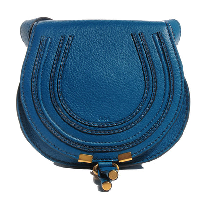 Chloe Calfskin Mini Marcie Round Crossbody Bag Laguna Blue 1 of 10