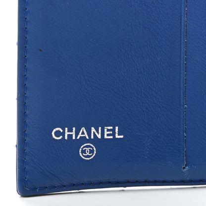 Chanel Patent Quilted Compact French Flap Wallet Blue 6 of 8