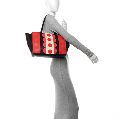 Valentino Garavani Calfskin Carmen Medium Tote Black Deep Rose 2 of 22