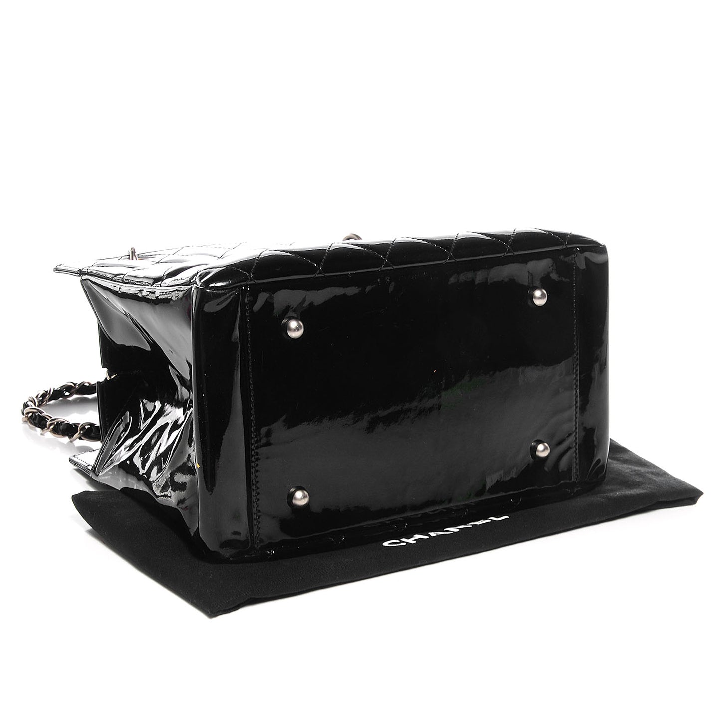 Patent Petit Timeless Shopping Tote PTT Black