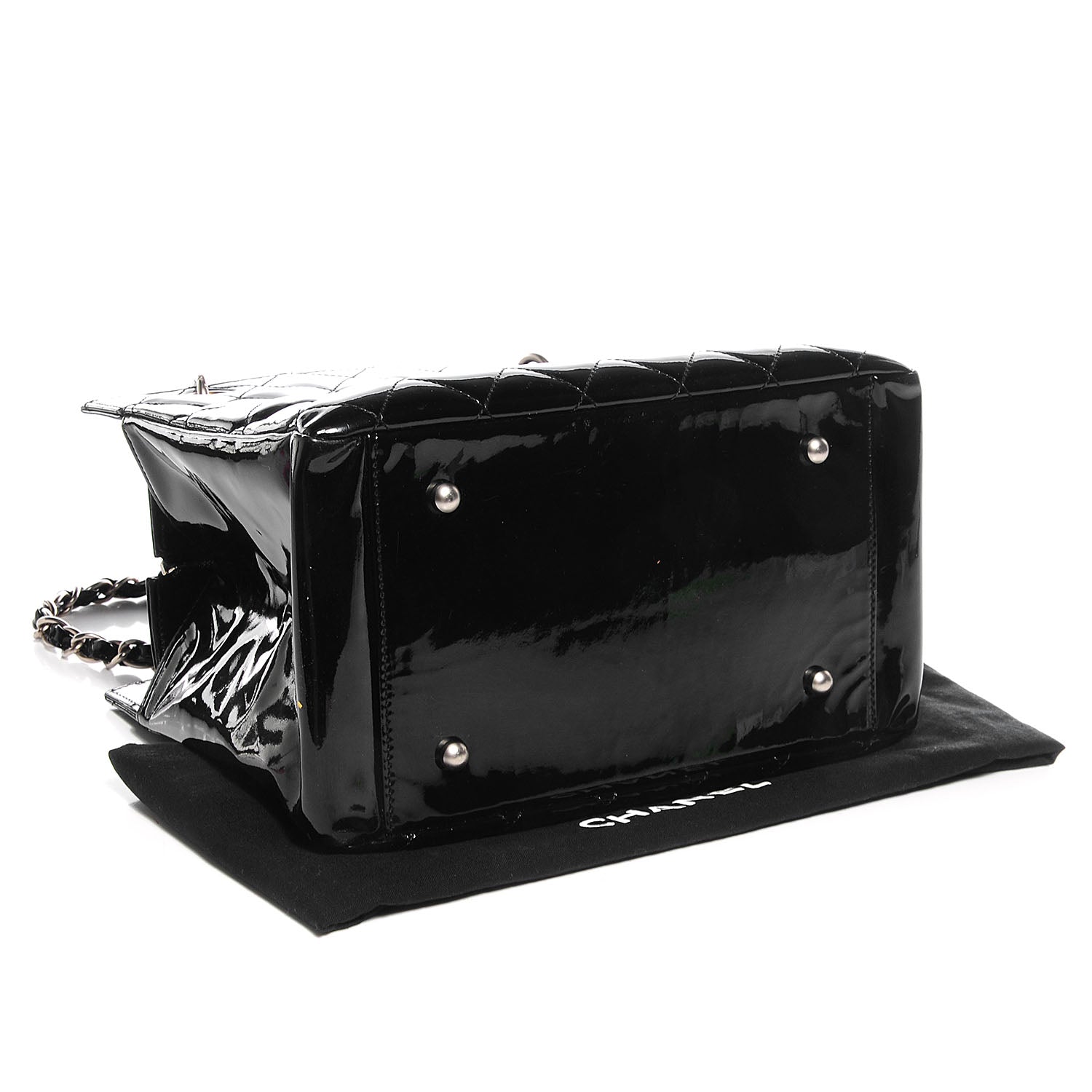 Chanel Patent Petit Timeless Shopping Tote PTT Black 4 of 8