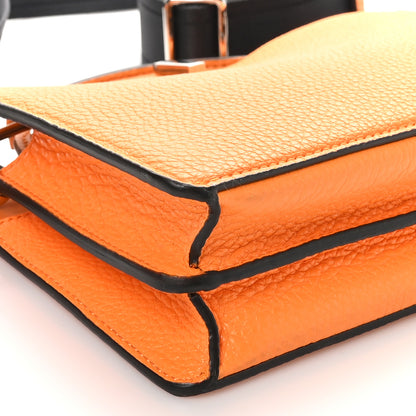 Fendi Cuoio Romano Vitello Cover Bi-Color Peekaboo I See U X Cross Satchel Orange 9 of 10