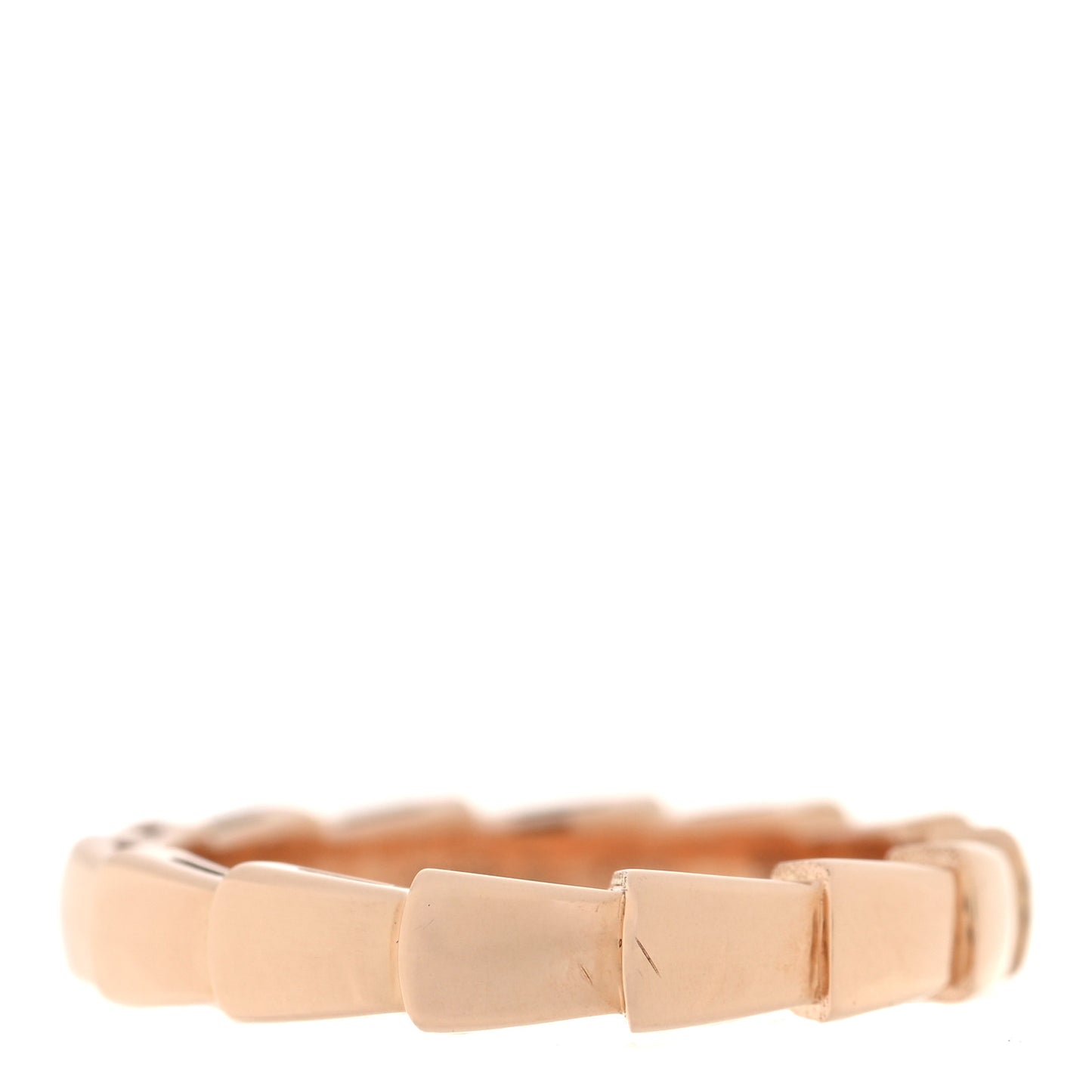 18K Rose Gold Serpenti Viper Band Ring 54 6.75