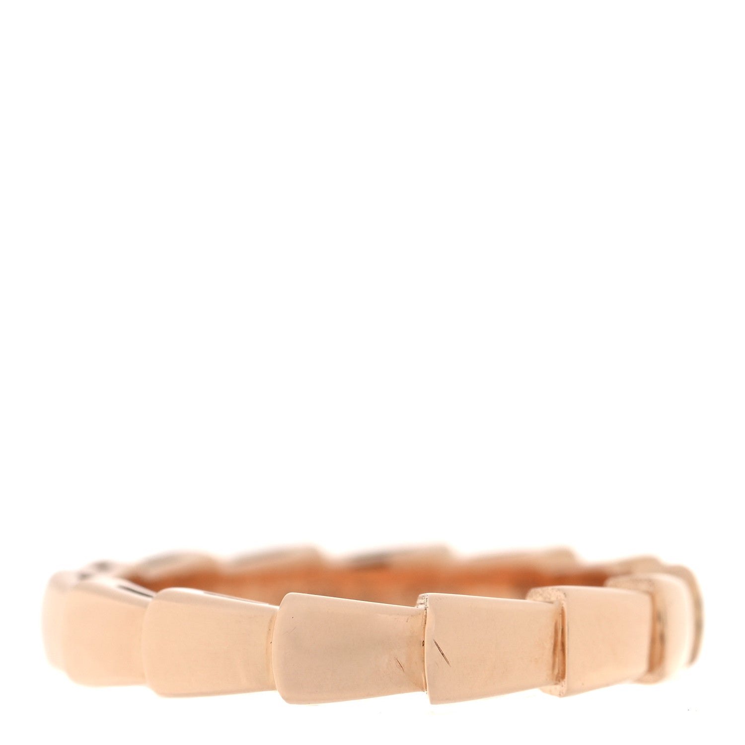 Bulgari 18K Rose Gold Serpenti Viper Band Ring 54 6.75 3 of 7