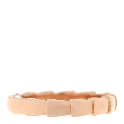 Bulgari 18K Rose Gold Serpenti Viper Band Ring 54 6.75 3 of 7