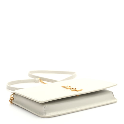 Saint Laurent Smooth Calfskin Monogram Phone Holder Crossbody Blanc Vintage 4 of 9