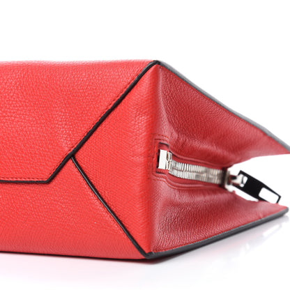 Balenciaga Grained Calfskin Plate Hardware Papier A6 Zip Around Tote Rouge Houx 7 of 10