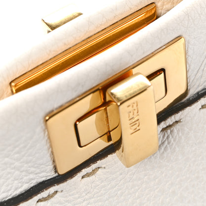Fendi Cuoio Romano Selleria Mini Peekaboo Iconic Satchel White 14 of 14