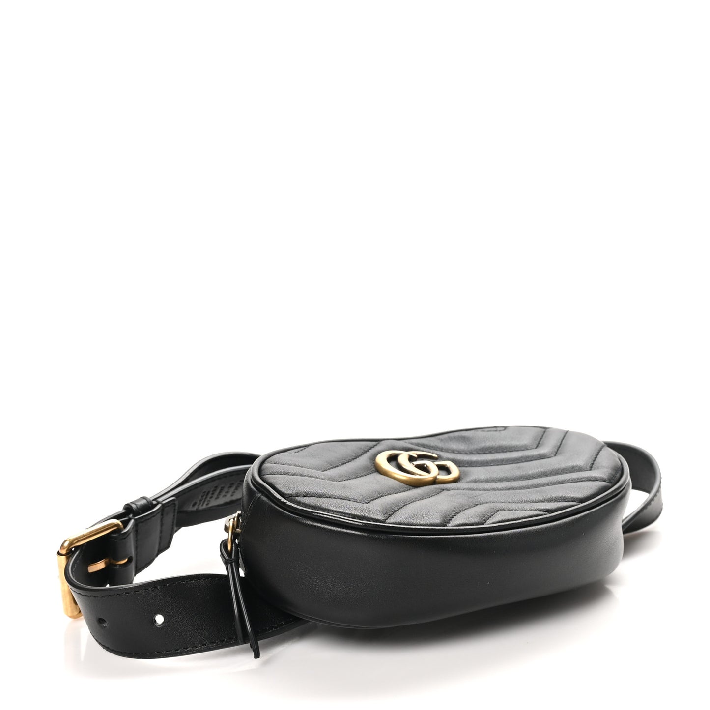 Calfskin Matelasse GG Marmont Belt Bag 75 30 Black