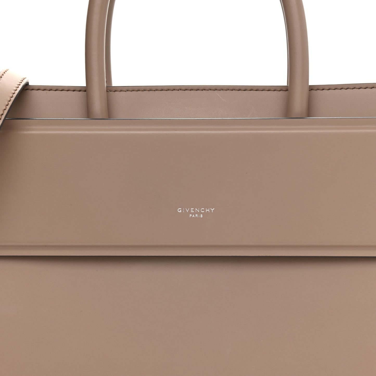 Smooth Calfskin Small Horizon Satchel Linen