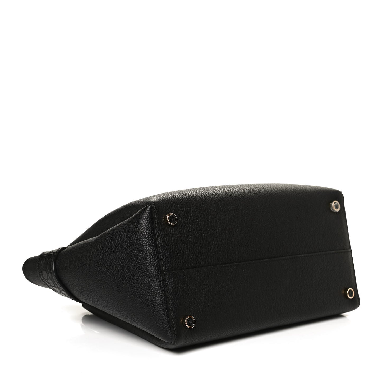 Calfskin Crocodile Cristie Satchel Black