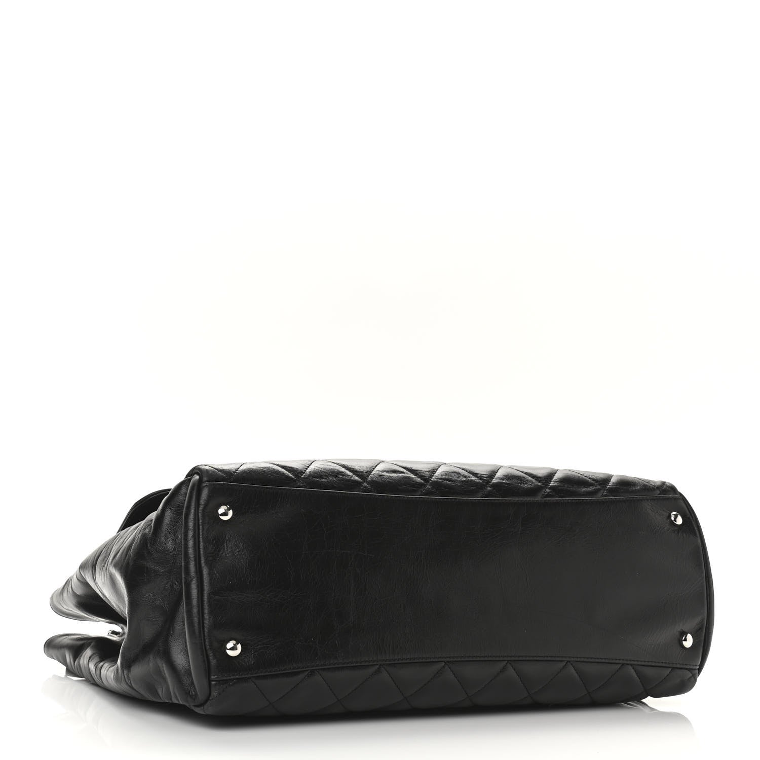 Chanel Glazed Calfskin Quilted Large CC Delivery Tote Black 4 of 16