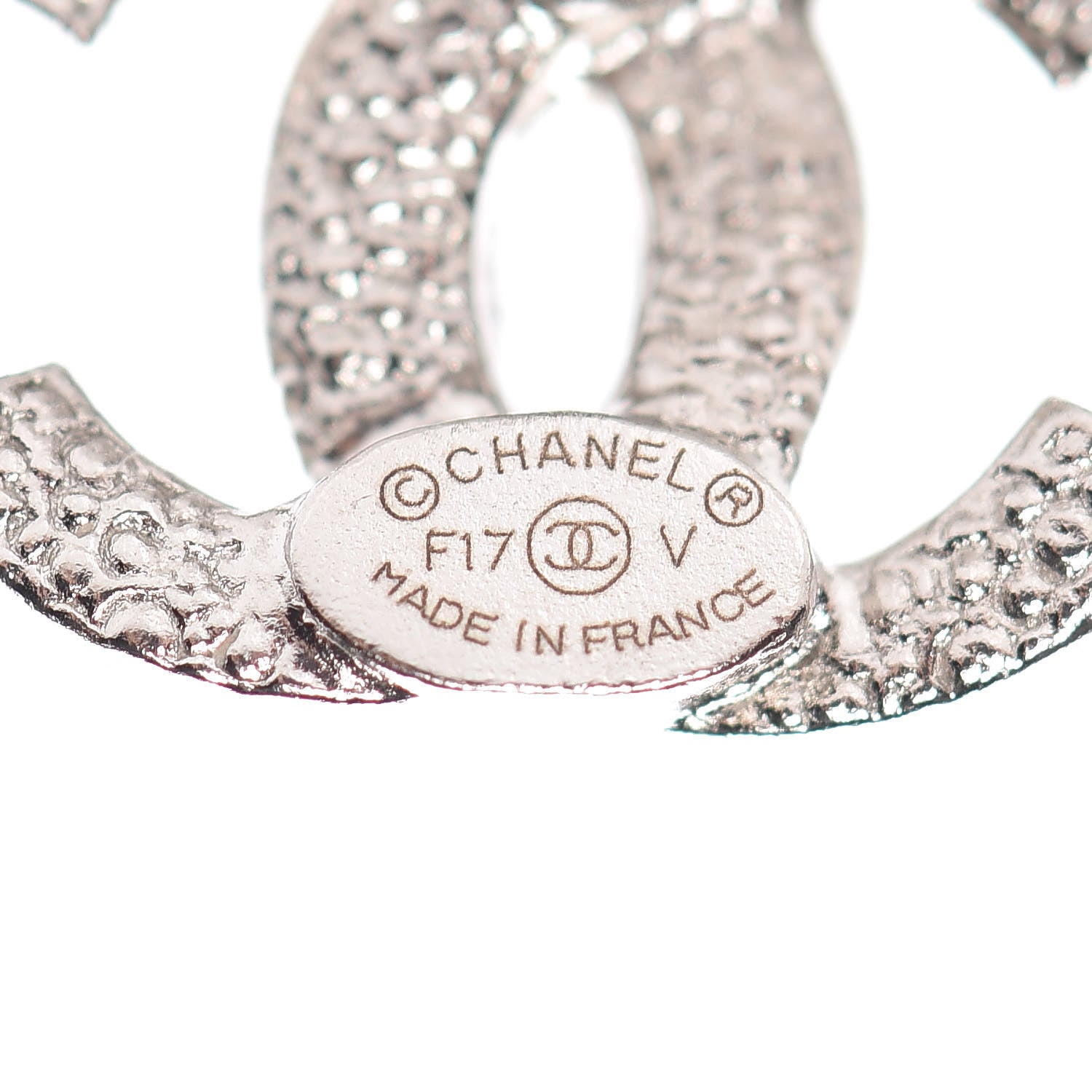 Chanel Crystal Mini Timeless CC Earrings Silver 4 of 5