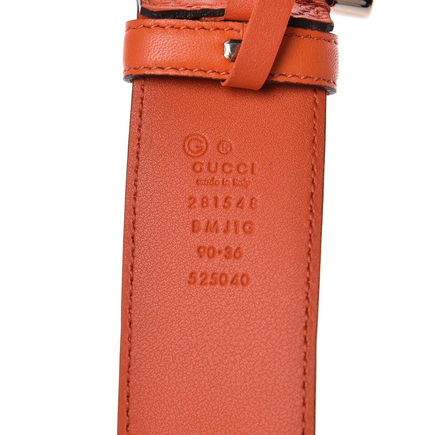 Soft Microguccissima 40mm Belt 90 36 Sun Orange