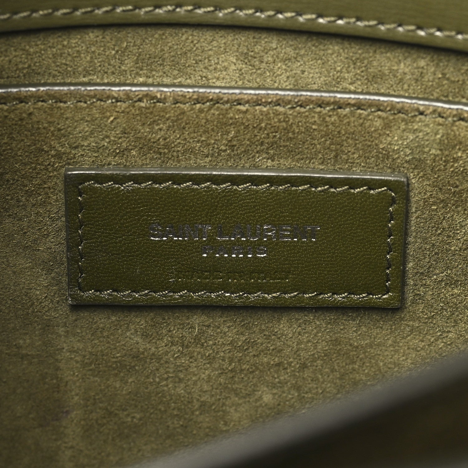 Saint Laurent Calfskin Medium Monogram Sunset Vert Kaki 6 of 11