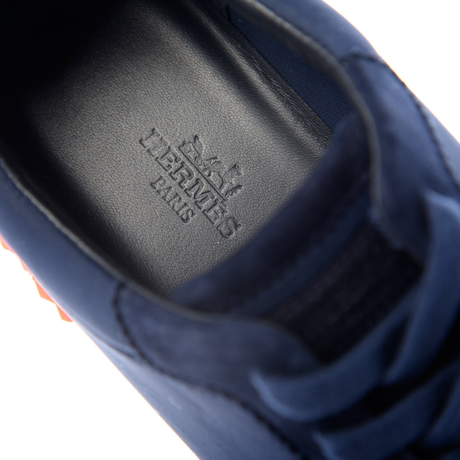 Hermes Technical Jersey Suede Goatskin Bouncing Sneakers 36 Marine 8 of 10