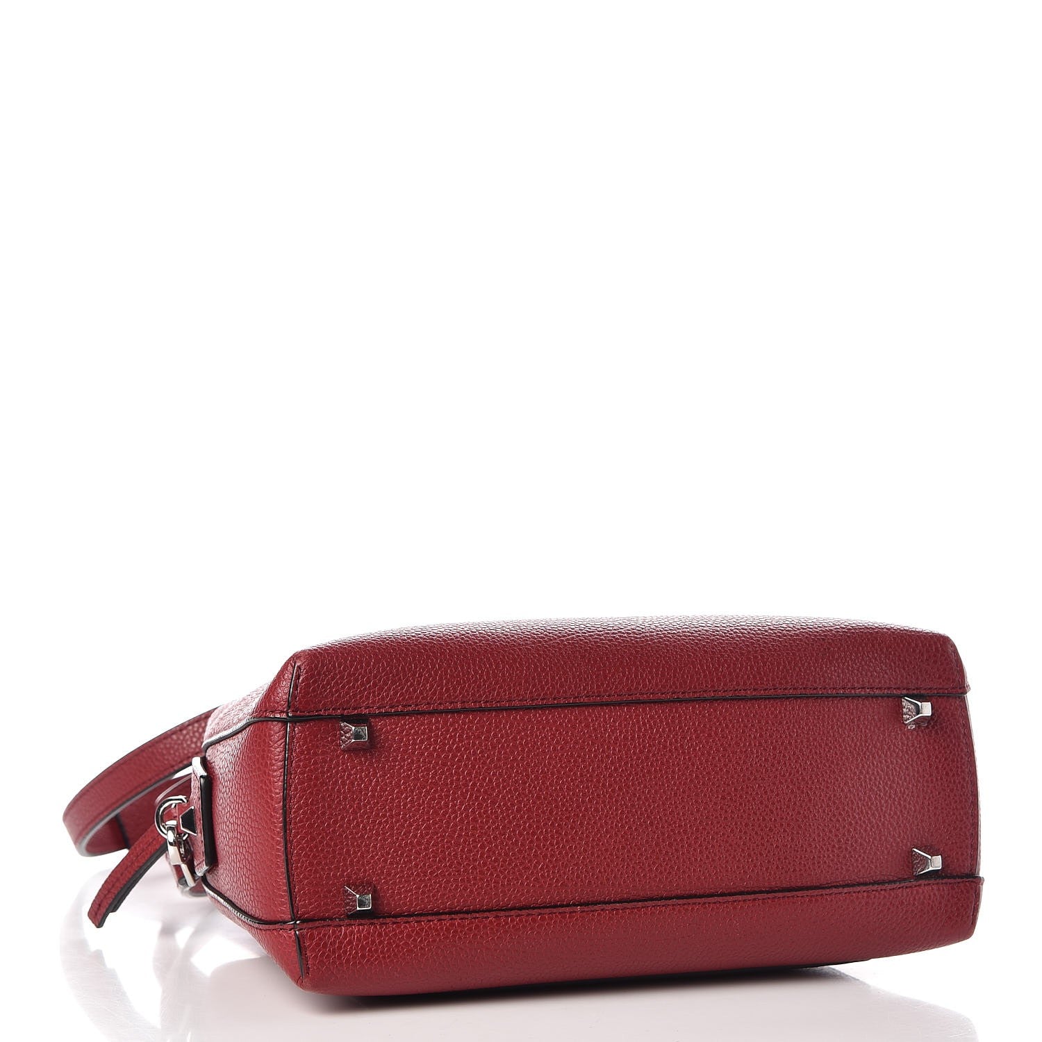 MCM Grained Calfskin Small Ella Boston Burgundy 4 of 17