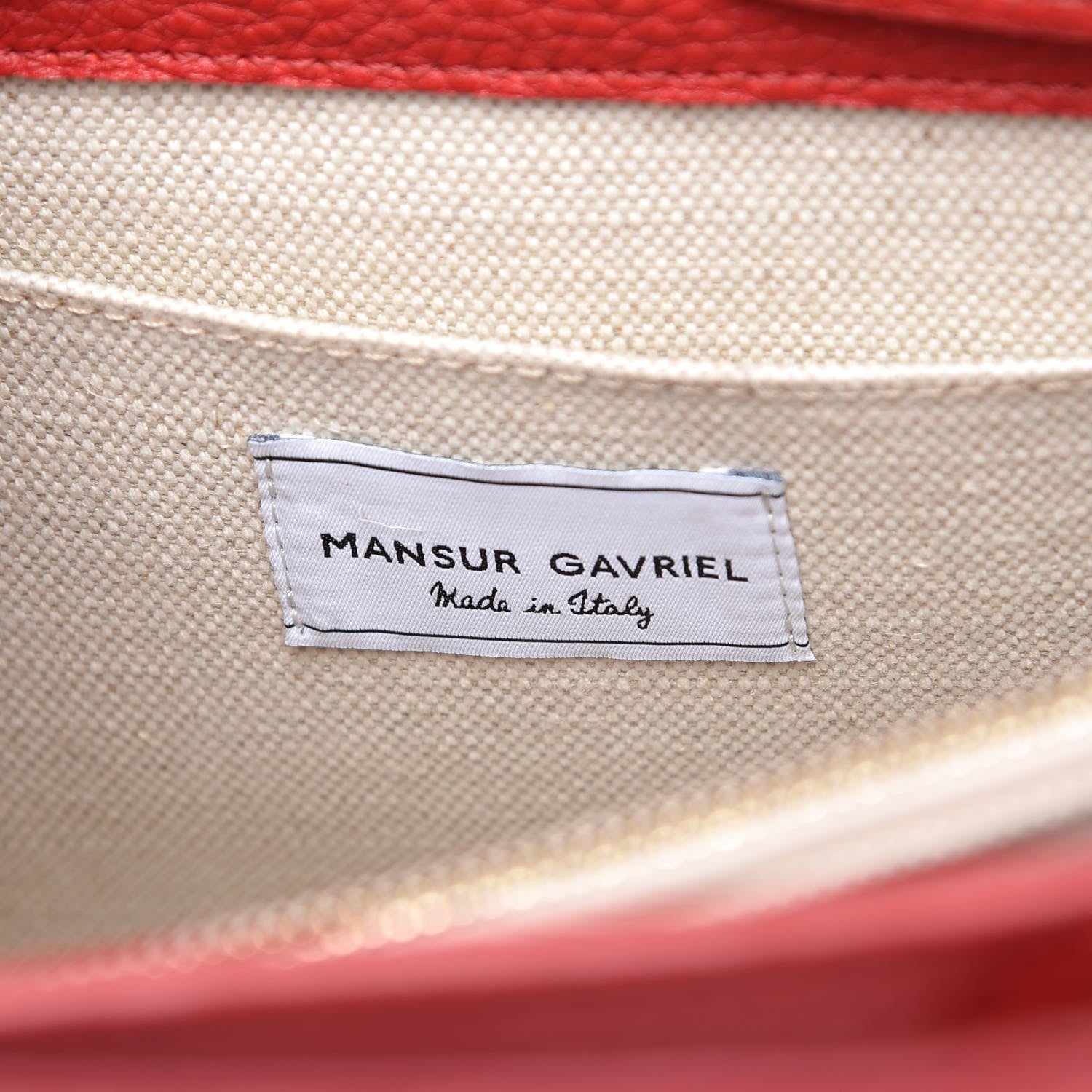 Mansur Gavriel Tumble Calfskin Mini Sun Bag Red 6 of 6