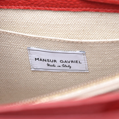 Mansur Gavriel Tumble Calfskin Mini Sun Bag Red 6 of 6