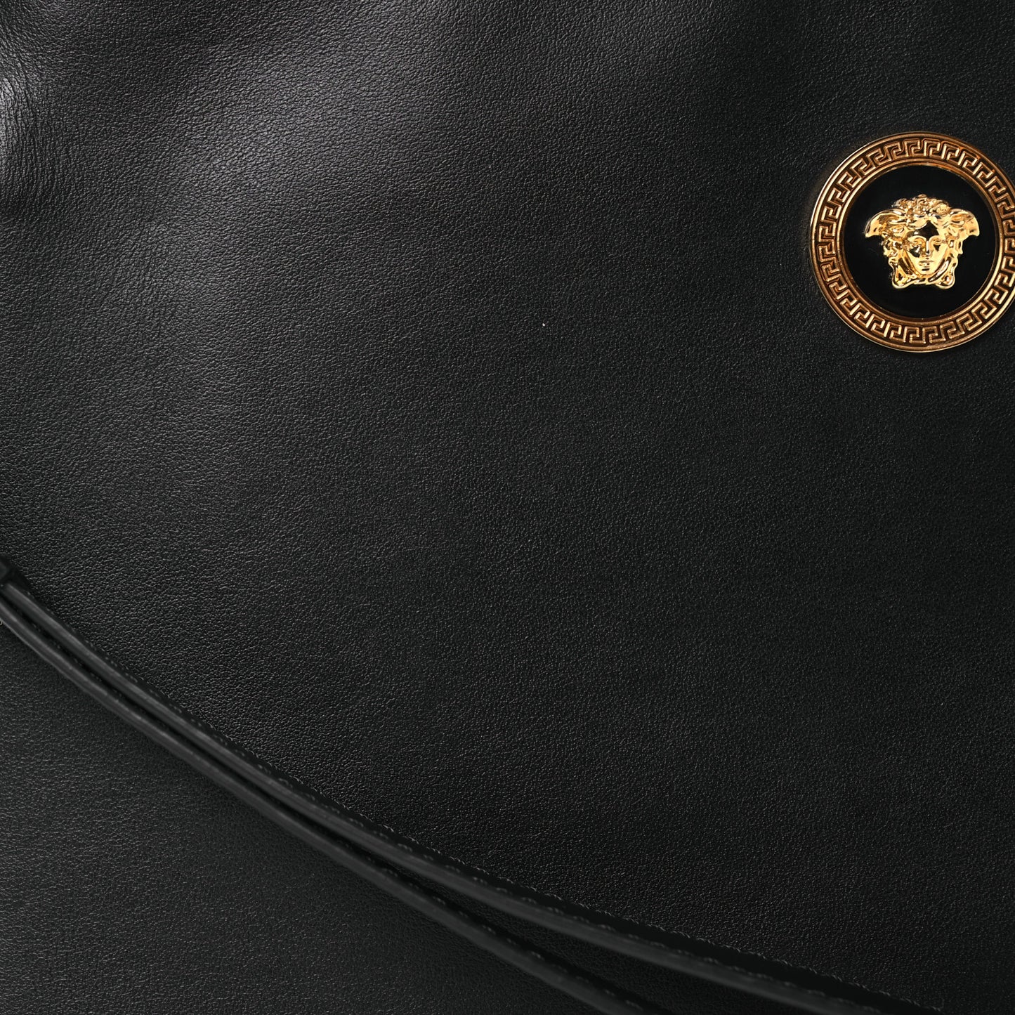 Calfskin La Medusa Large Pouch Black