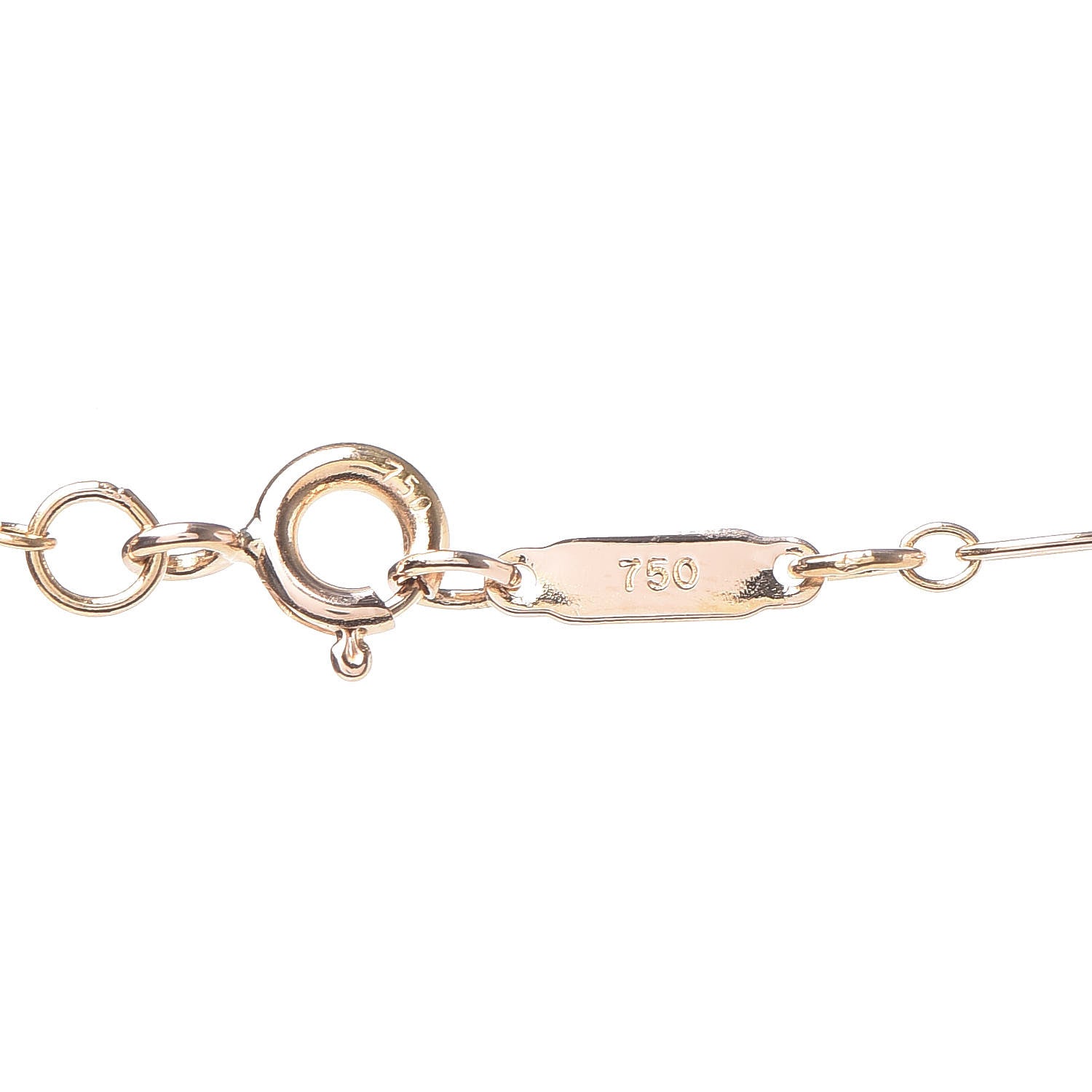 Tiffany 18K Rose Gold Diamond Moon Tag Charm Pendant Necklace 4 of 7