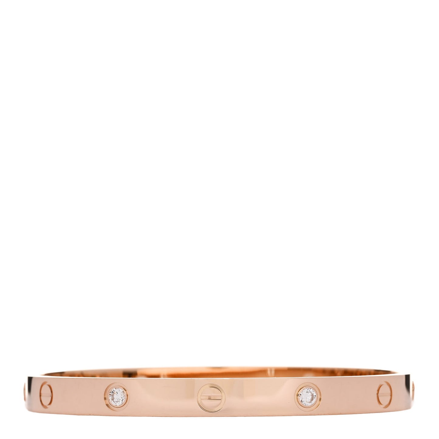 18K Pink Gold 4 Diamond LOVE Bracelet 18