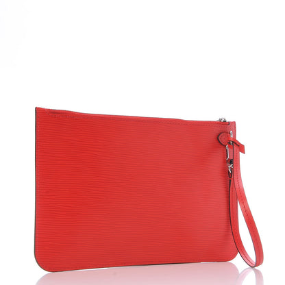 Louis Vuitton Epi Neverfull Pochette MM GM Coquelicot 3 of 7