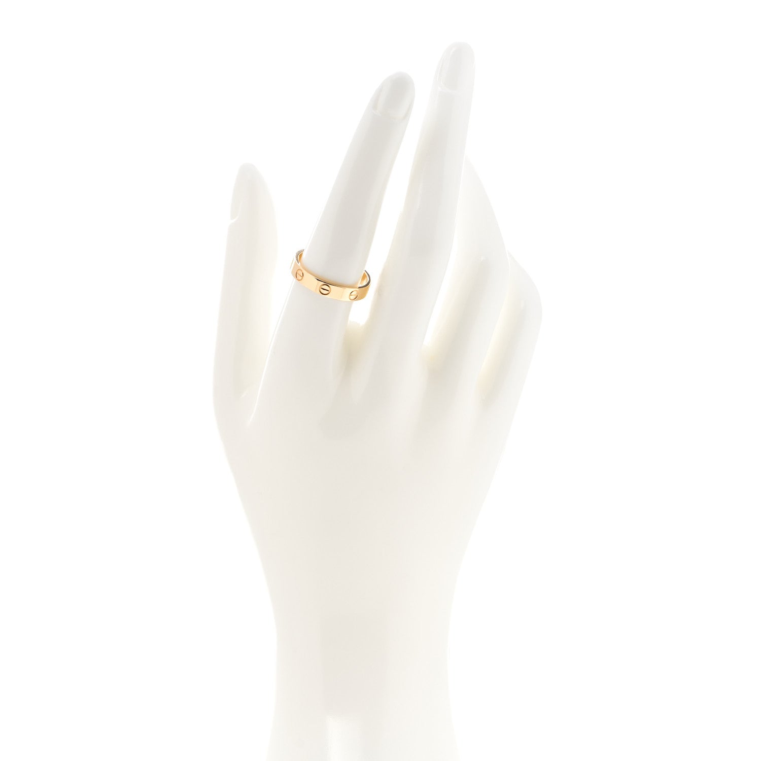 Cartier 18K Yellow Gold 3.5mm LOVE Wedding Band Ring 56 7.5 2 of 6