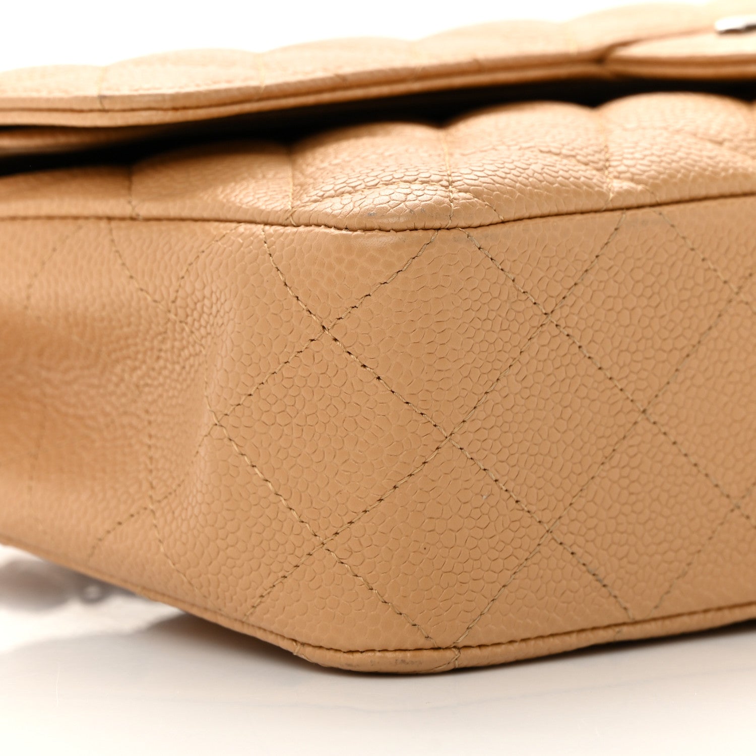 Chanel Caviar Quilted Medium Double Flap Beige 9 of 20