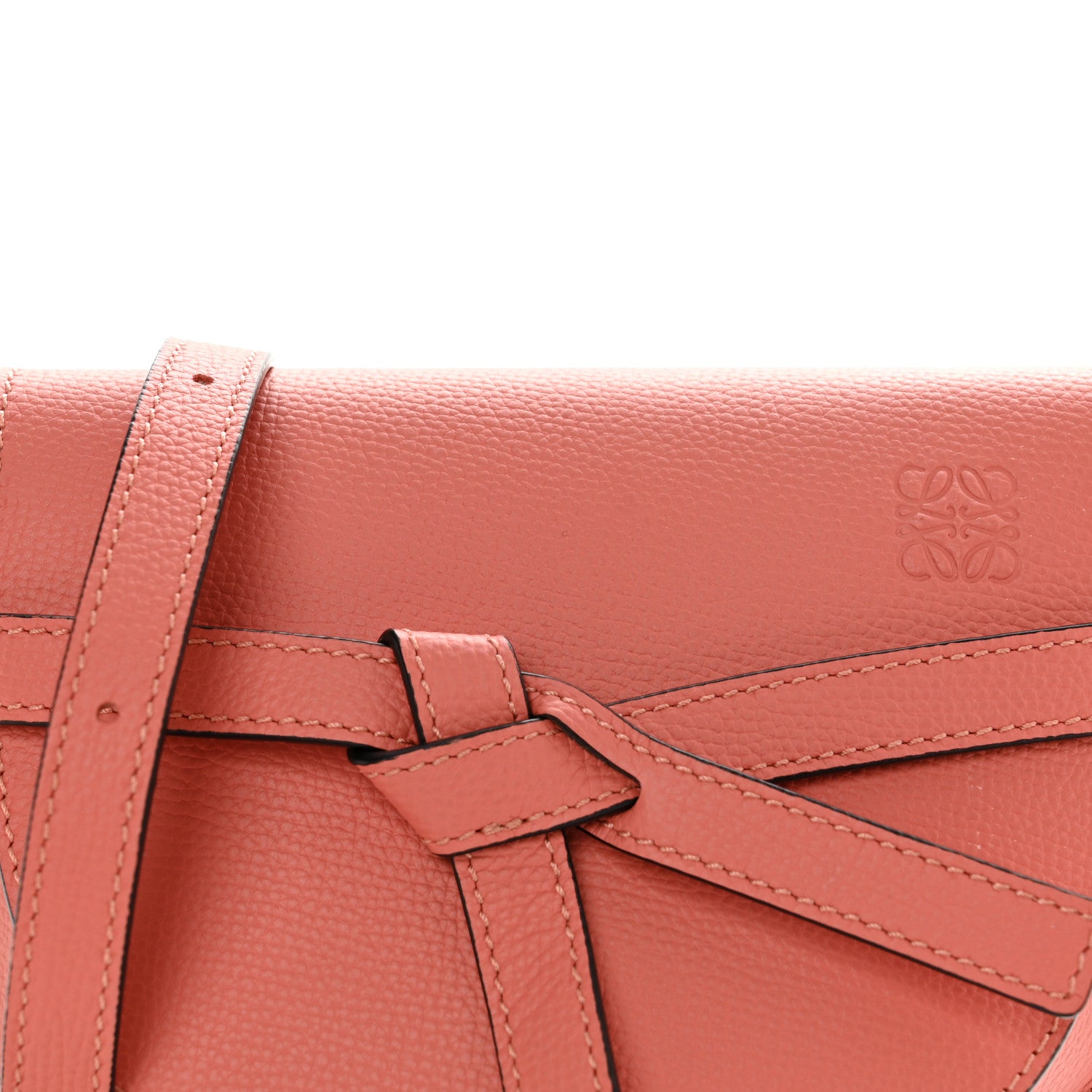 Loewe Pebble Grain Calfskin Mini Gate Dual Bag Pink Tulip 9 of 11
