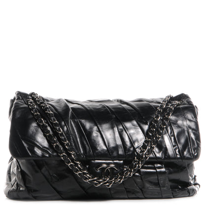Chanel Glazed Calfskin Twisted Maxi Flap Black 1 of 7