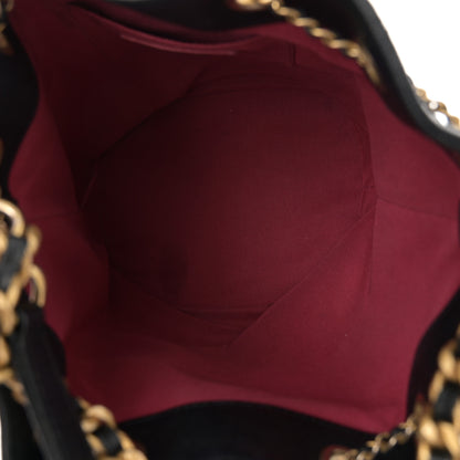 Chanel Caviar Quilted Fashion Therapy Bucket Drawstring Bag Black 5 of 11