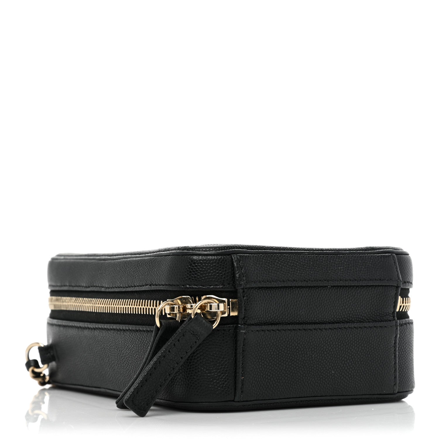 Chanel Caviar Quilted CC North South Filigree Vanity Case Black 4 of 22