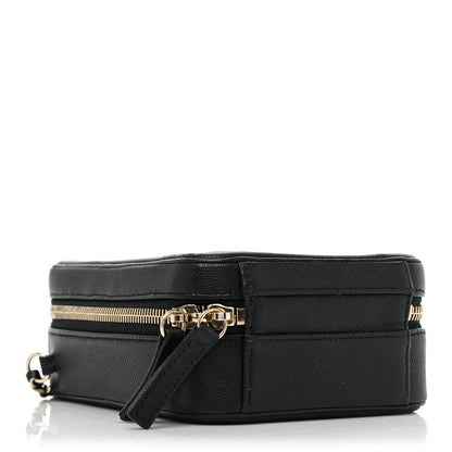 Chanel Caviar Quilted CC North South Filigree Vanity Case Black 4 of 22