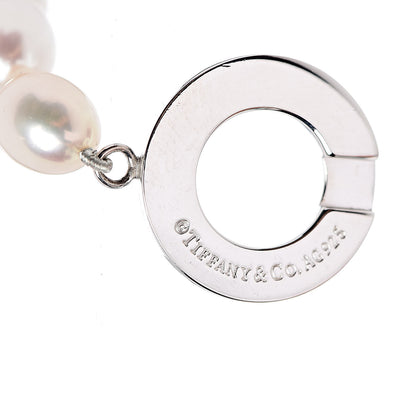 Tiffany Sterling Silver Pearl Toggle Bracelet 4 of 5