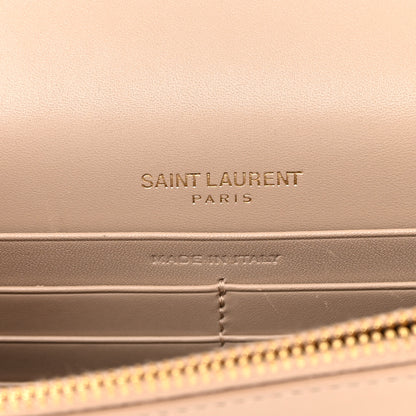 Saint Laurent Smooth Calfskin Classic Monogram Kate Tassel Chain Wallet Dark Beige 6 of 16
