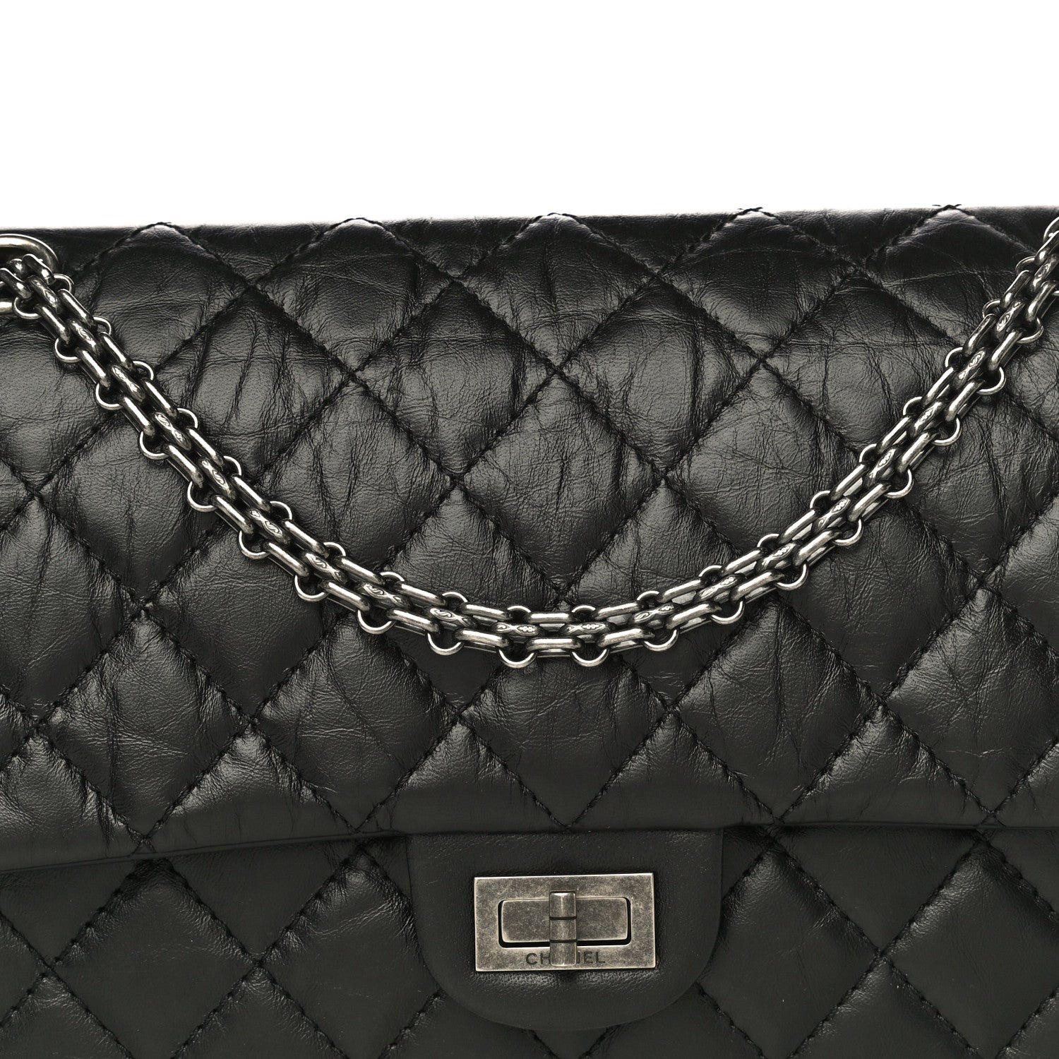 Chanel Aged Calfskin Quilted 2.55 Reissue 226 Flap Black 8 of 10