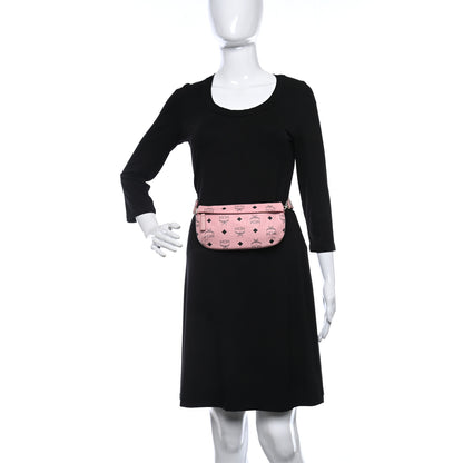 MCM Visetos Small Crossbody Belt Bag Powder Pink 2 of 10