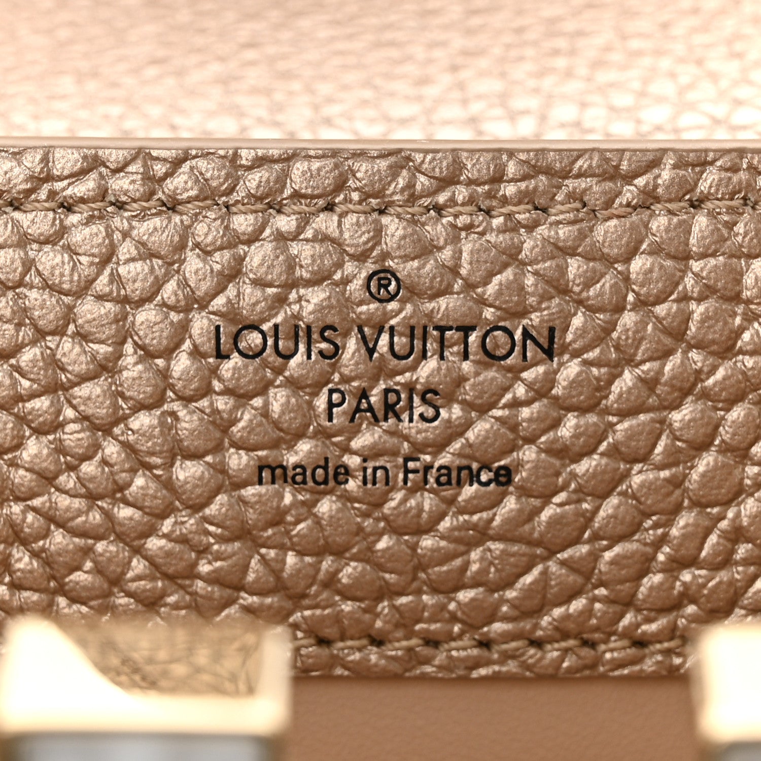 Louis Vuitton Metallic Taurillon Embellished Flower Crown Mini Capucines Gold 6 of 11