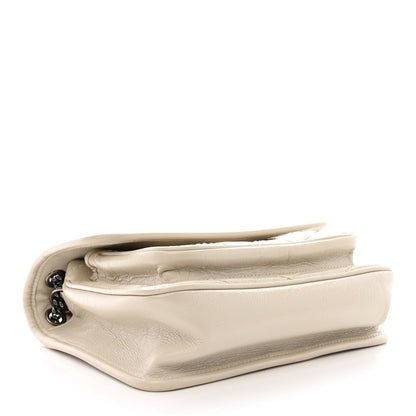 Saint Laurent Crinkled Calfskin Matelasse Monogram Baby Niki Chain Satchel Ivory 4 of 11