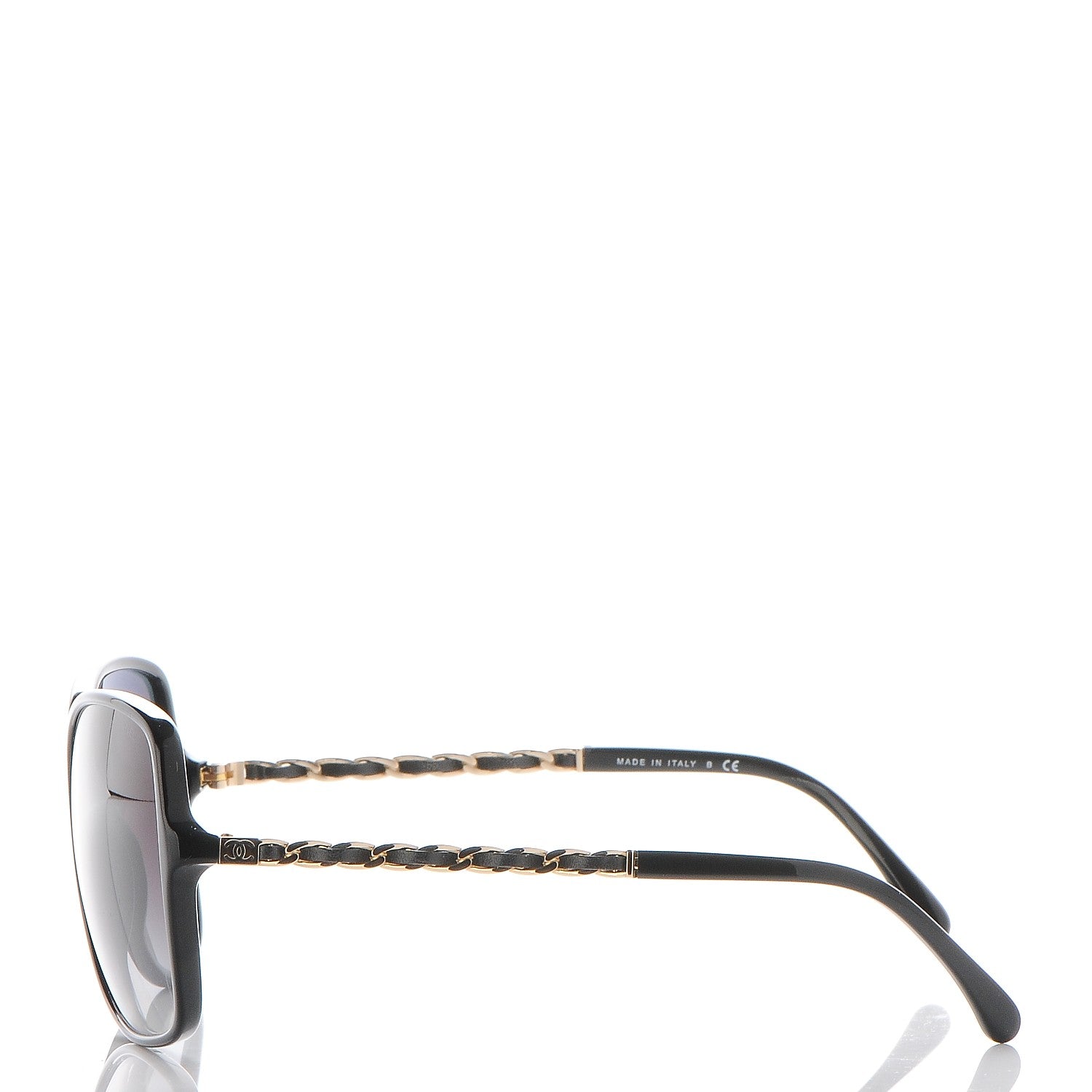 Chanel Lambskin Square Chain Sunglasses 5210-Q Black 3 of 9