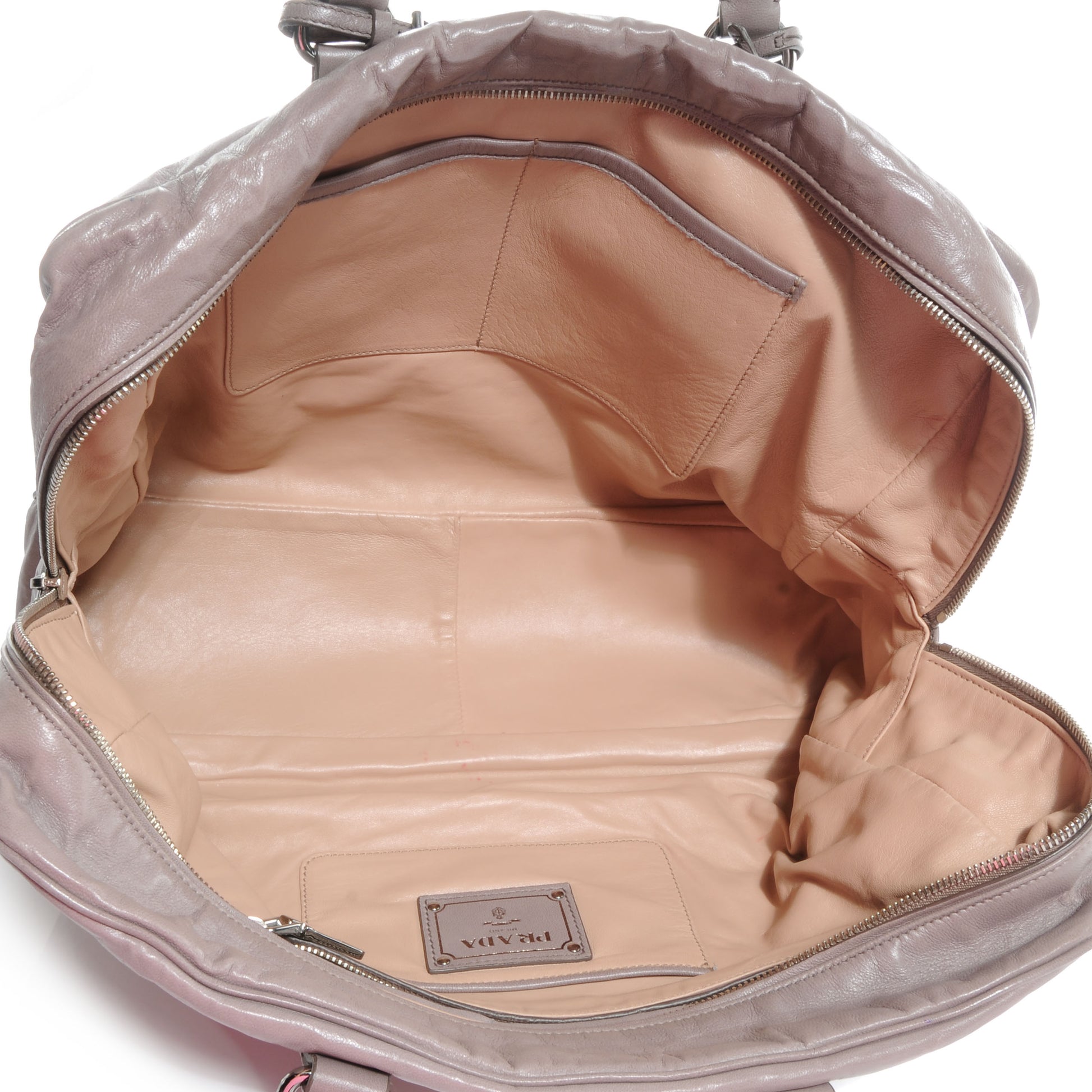 Prada Nappa Antik Bauletto Satchel Argilla 6 of 10