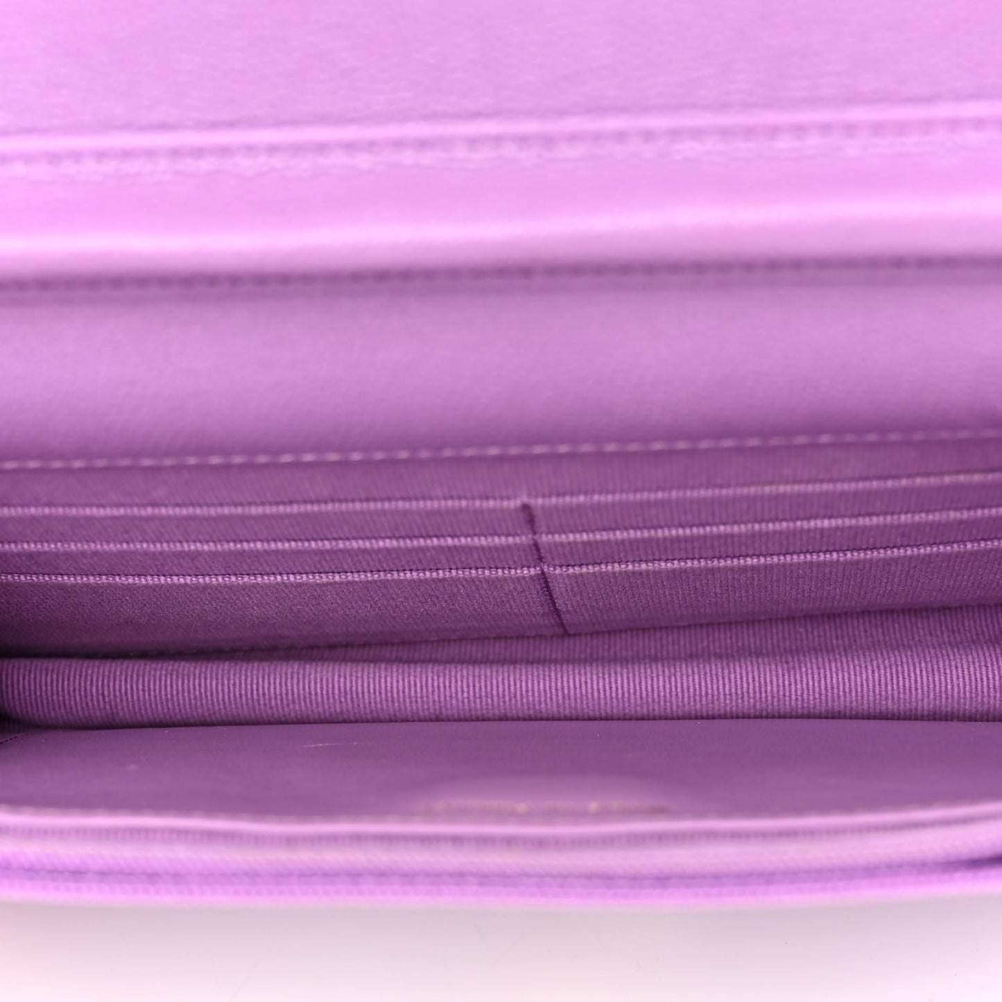 Caviar Quilted Wallet On Chain WOC Purple