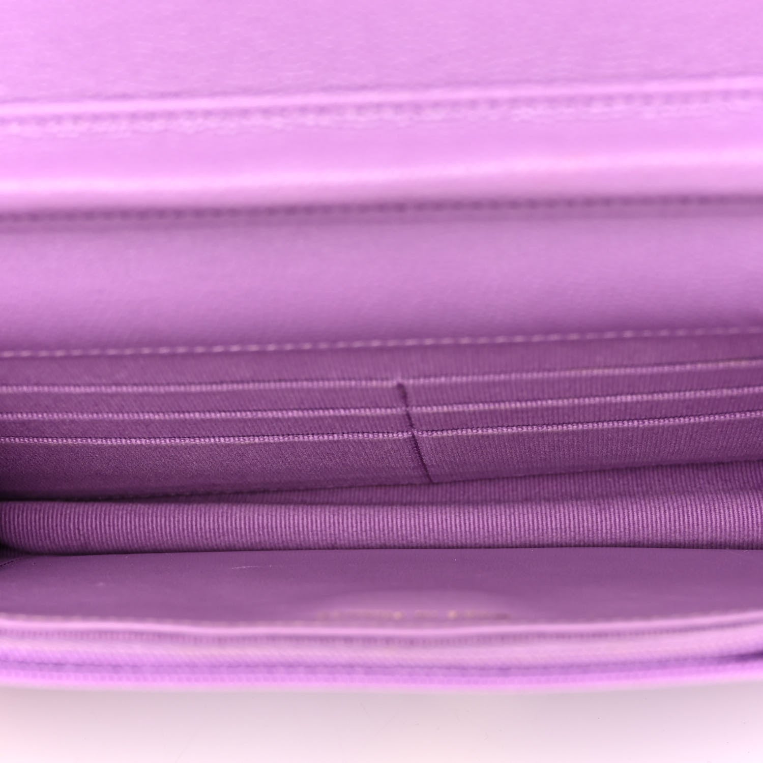 Chanel Caviar Quilted Wallet On Chain WOC Purple 5 of 10