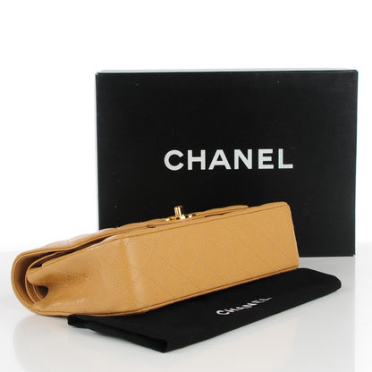 Chanel Caviar Quilted Medium Double Flap Beige 4 of 9