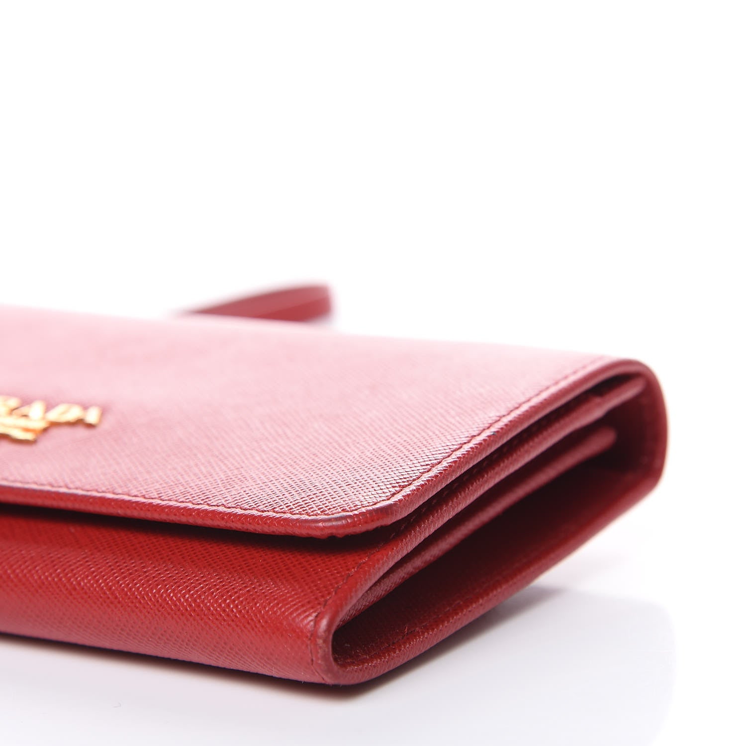 Prada Saffiano Metal Wristlet Wallet Fuoco 10 of 11